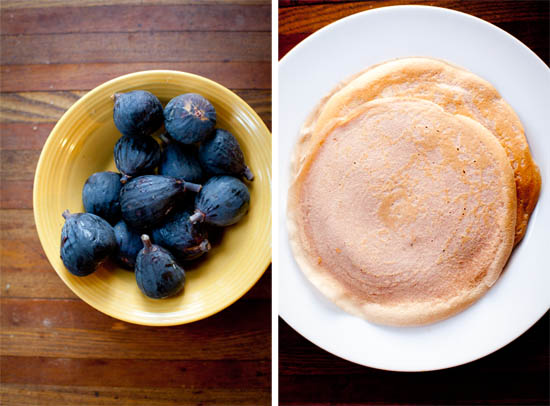 CHESTNUT FLOUR CREPES WITH FRESH FIGS