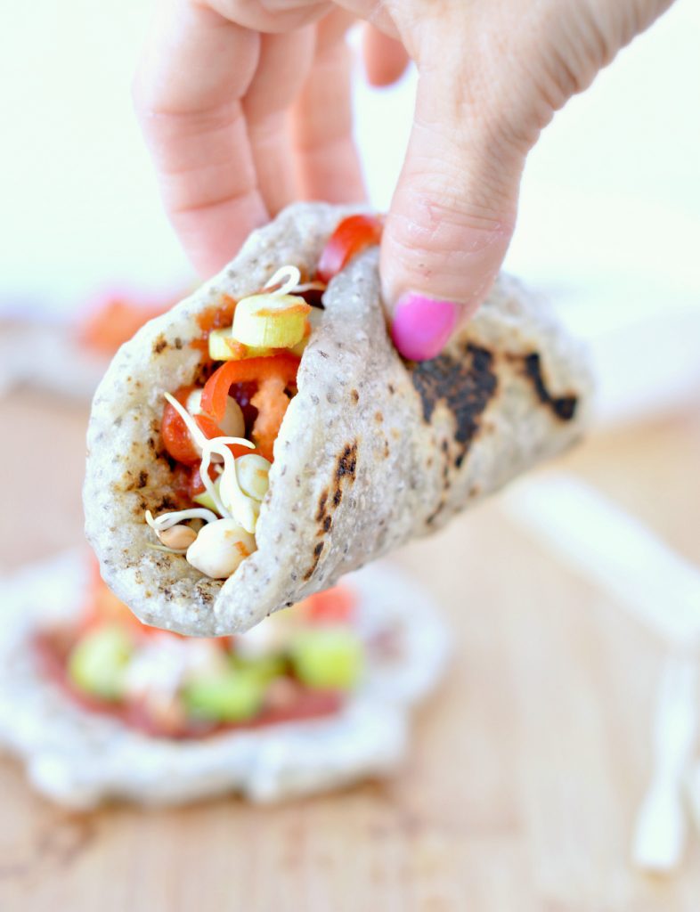 PALEO TORTILLAS WITH CHIA SEEDS |VEGAN, GLUTEN FREE