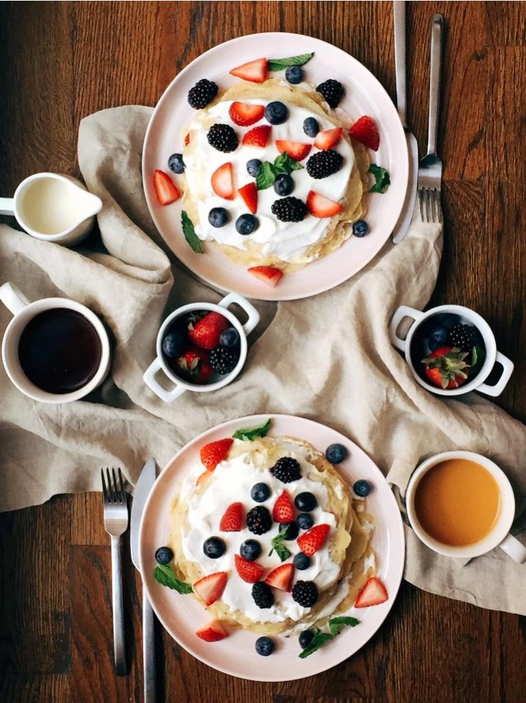 RED WHITE & BLUE MINI CREPE CAKES