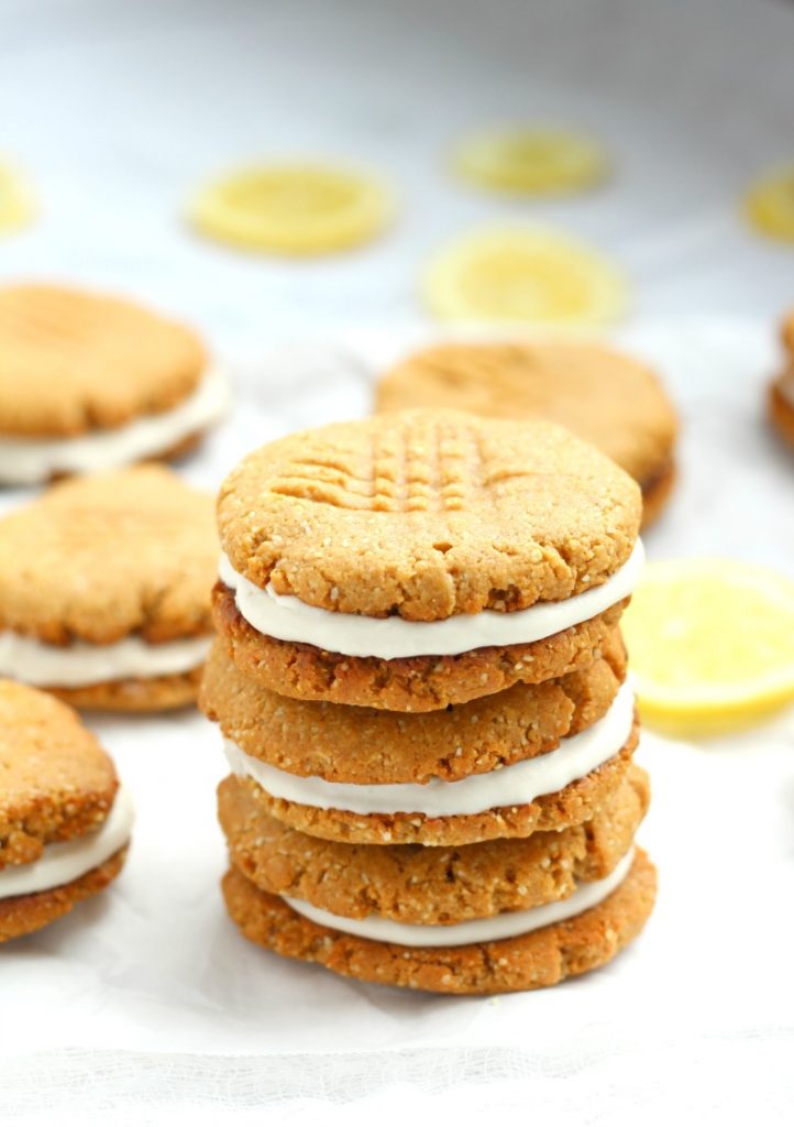 LEMON COCONUT CREAM SANDWICH COOKIES