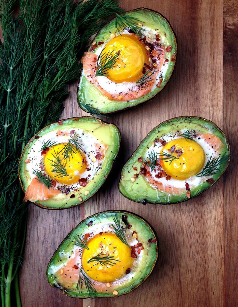 SMOKED SALMON EGG STUFFED AVOCADOS