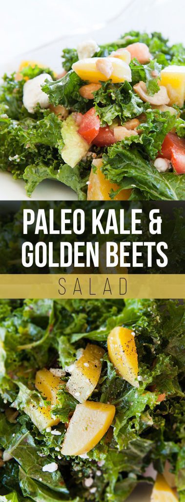 Kale and Golden Beets Salad with Blood Orange Vinaigrette