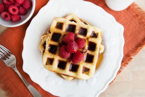 Lemon Poppy Seed Protein Waffles