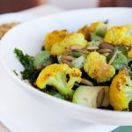 Turmeric Cauliflower Kale Salad with Roasted Pepitas