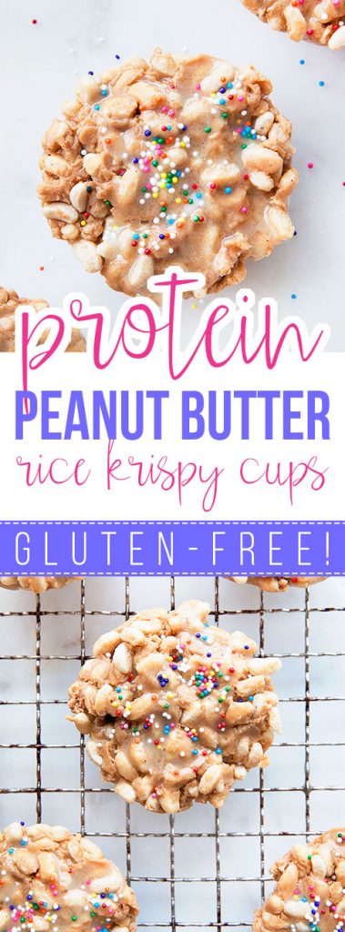 Protein Peanut Butter Rice Krispy Cups