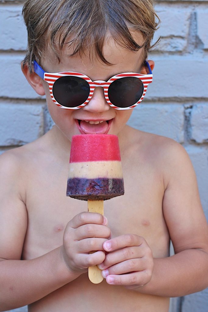 3-INGREDIENT PATRIOTIC FRUIT POPS