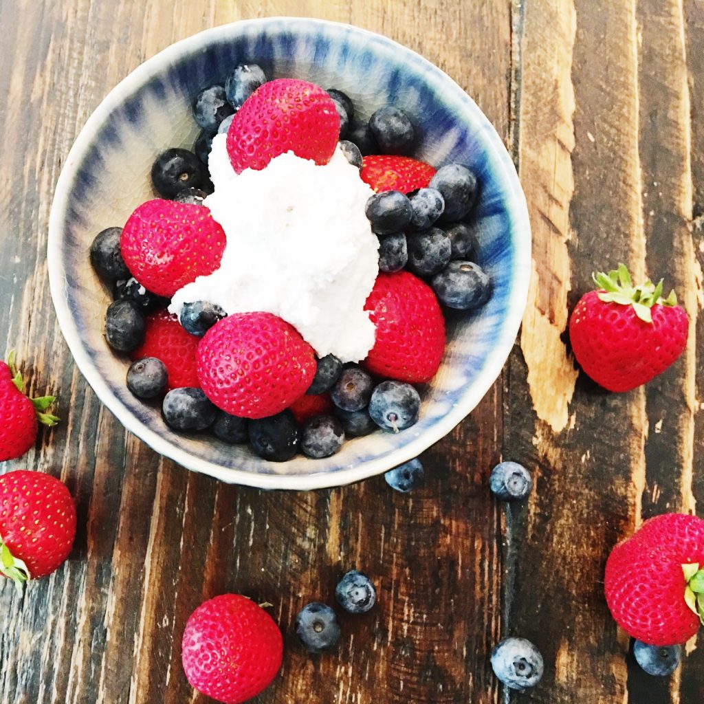4TH OF JULY FRESH SUMMER BERRIES + EASY COCONUT WHIPPED CREAM