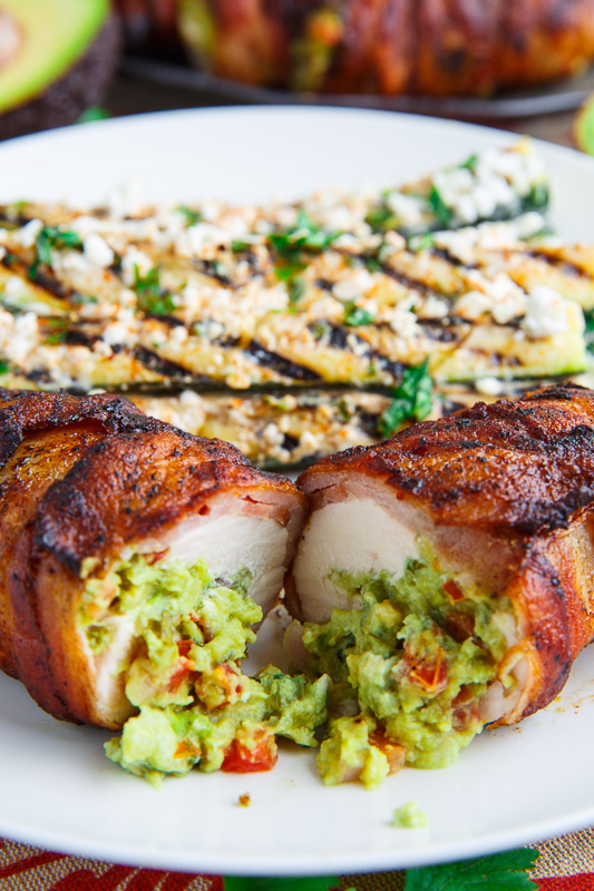 BACON WRAPPED GUACAMOLE STUFFED CHICKEN