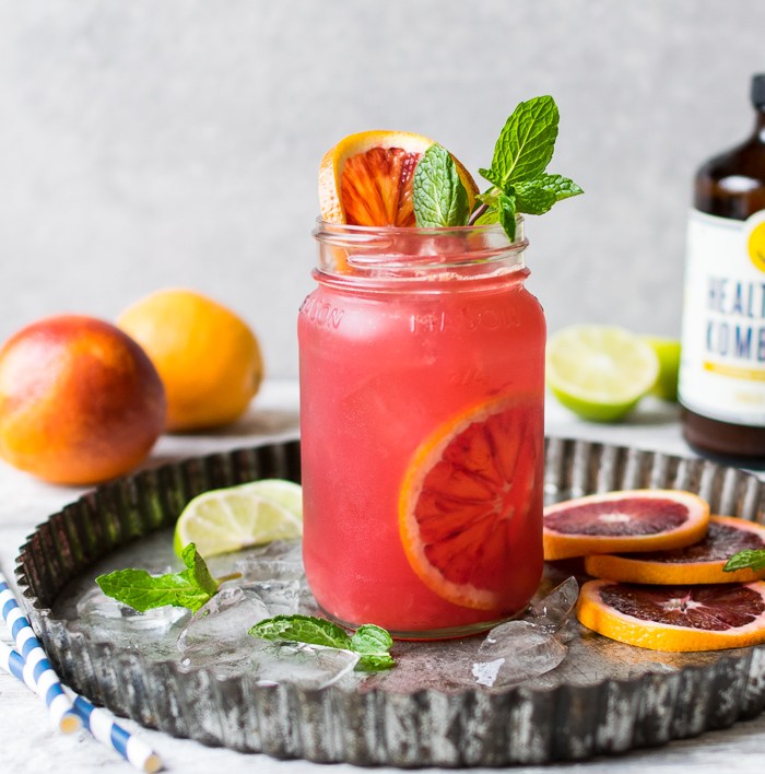 BLOOD ORANGE KOMBUCHA SPRITZERS