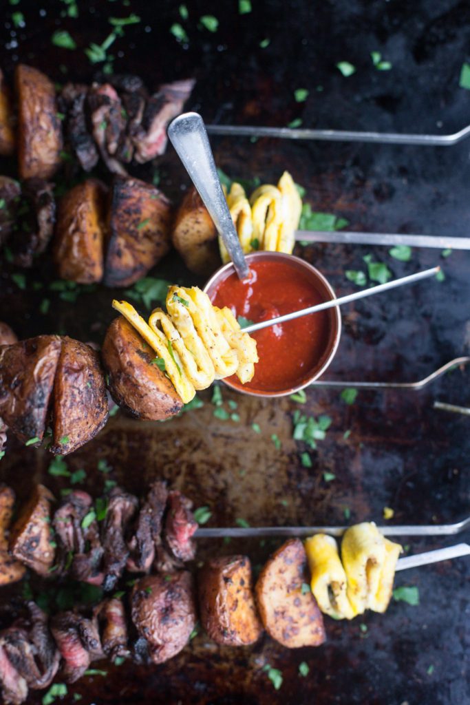 COFFEE, SKIRT STEAK BREAKFAST SKEWERS & COFFEE GLAZED BACON