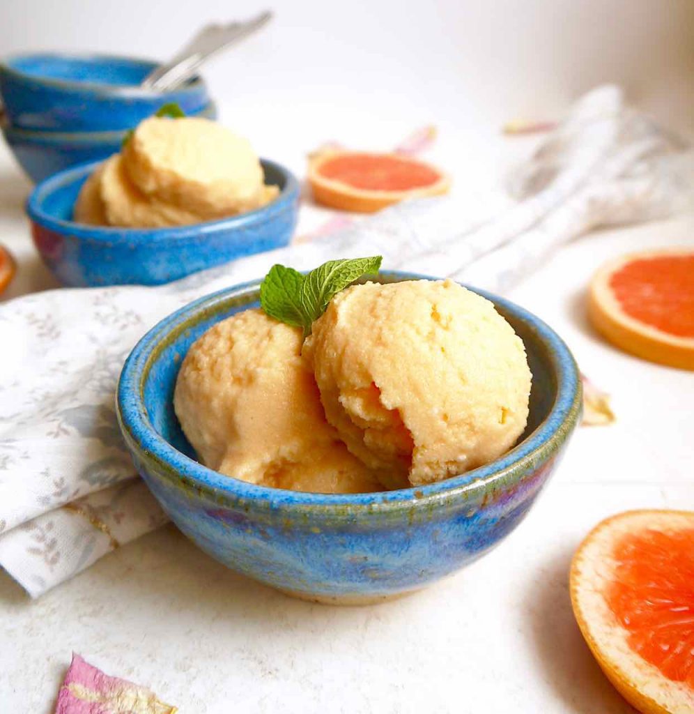 CREAMY PALEO GRAPEFRUIT SORBET