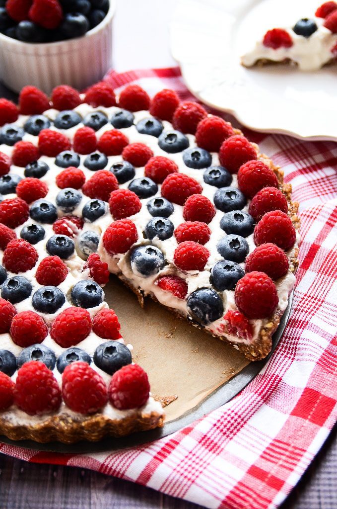 FESTIVE RASPBERRY & BLUEBERRY TART