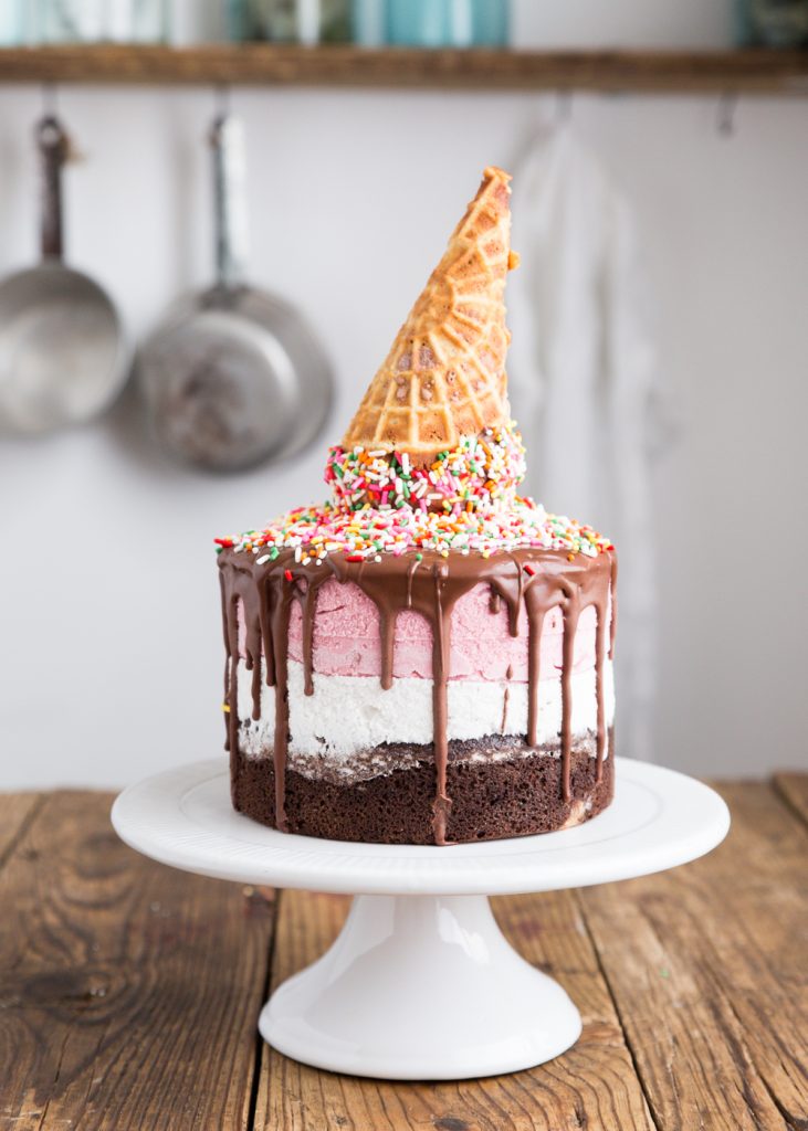 GRAIN & DAIRY FREE NEAPOLITAN ICE CREAM CAKE