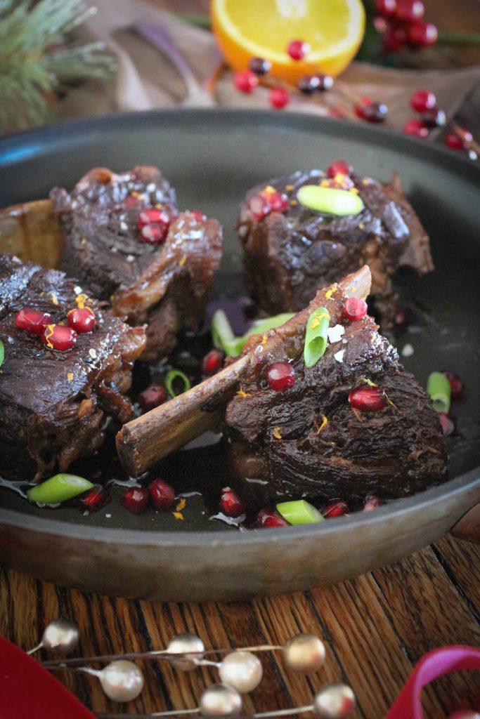 MAPLE POMEGRANATE GLAZED SHORT RIBS