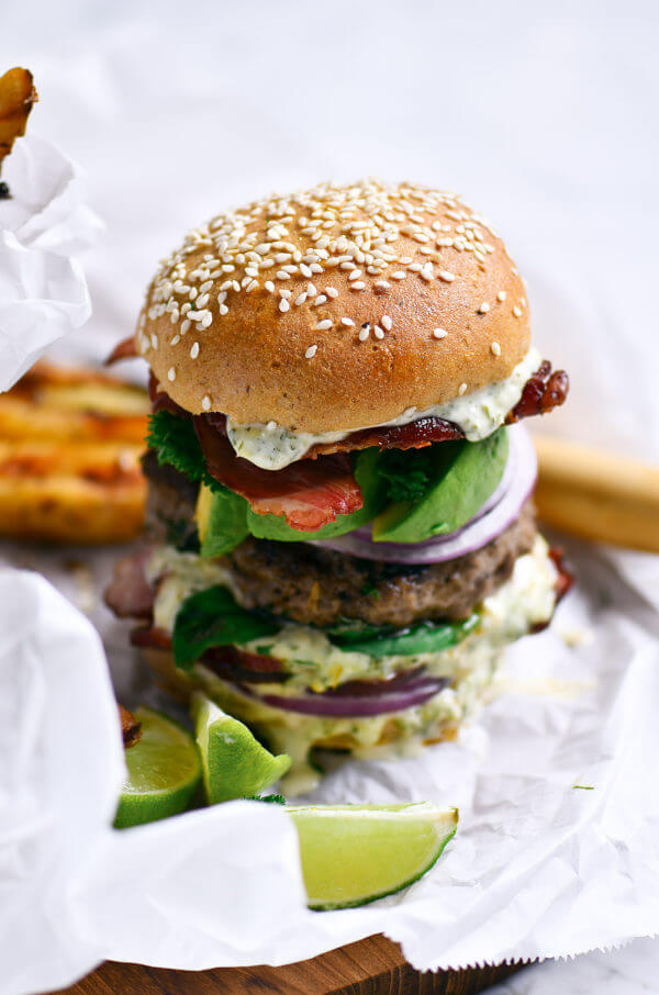 PALEO BACON GARLIC AVOCADO BURGER