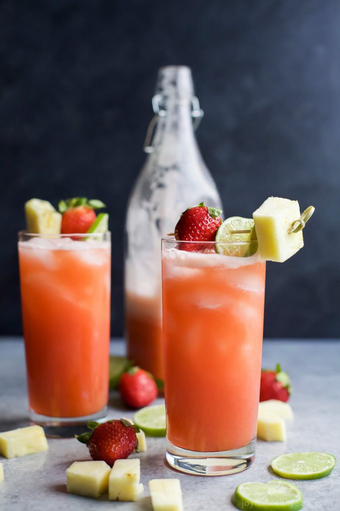 PINEAPPLE STRAWBERRY AGUA FRESCA