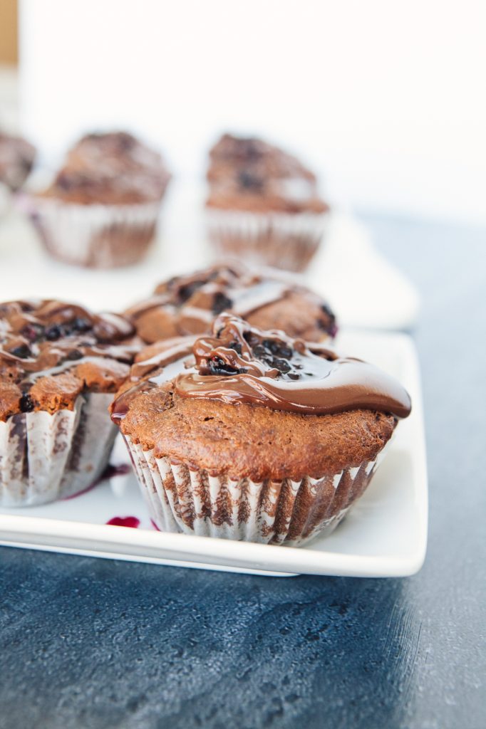 Dark Chocolate & Blackberry Paleo Cupcakes