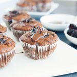 Dark Chocolate & Blackberry Paleo Cupcakes