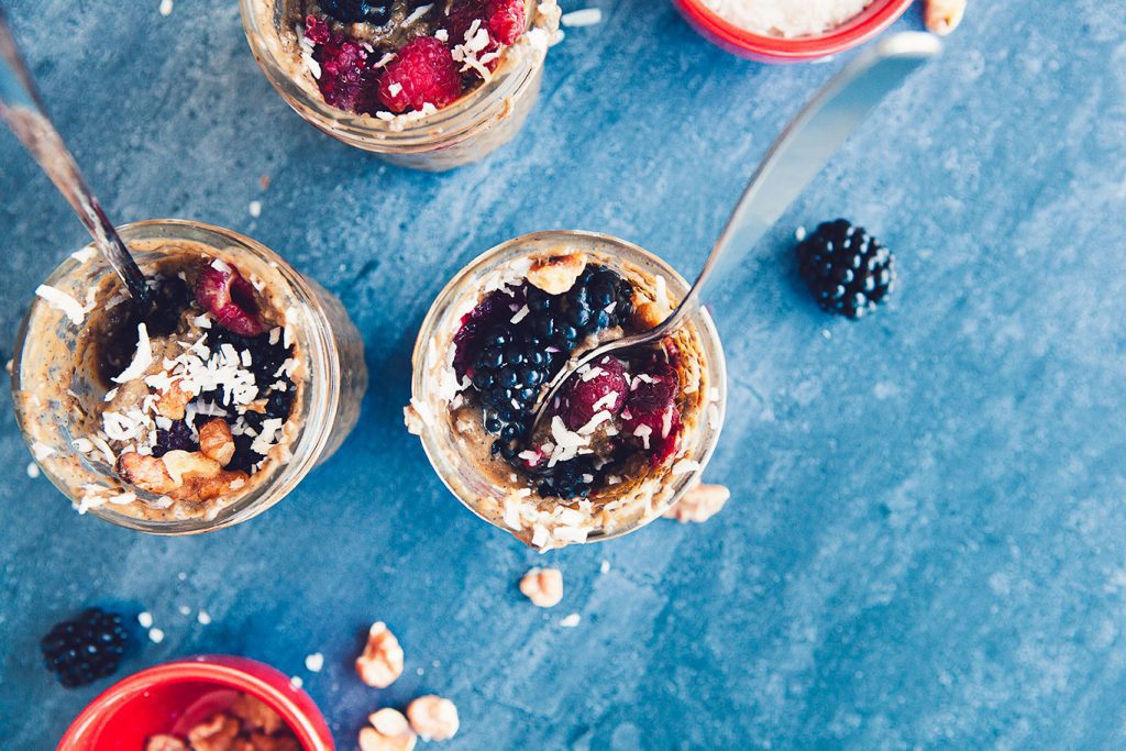 Pumpkin Blueberry Chia Seed Puddings