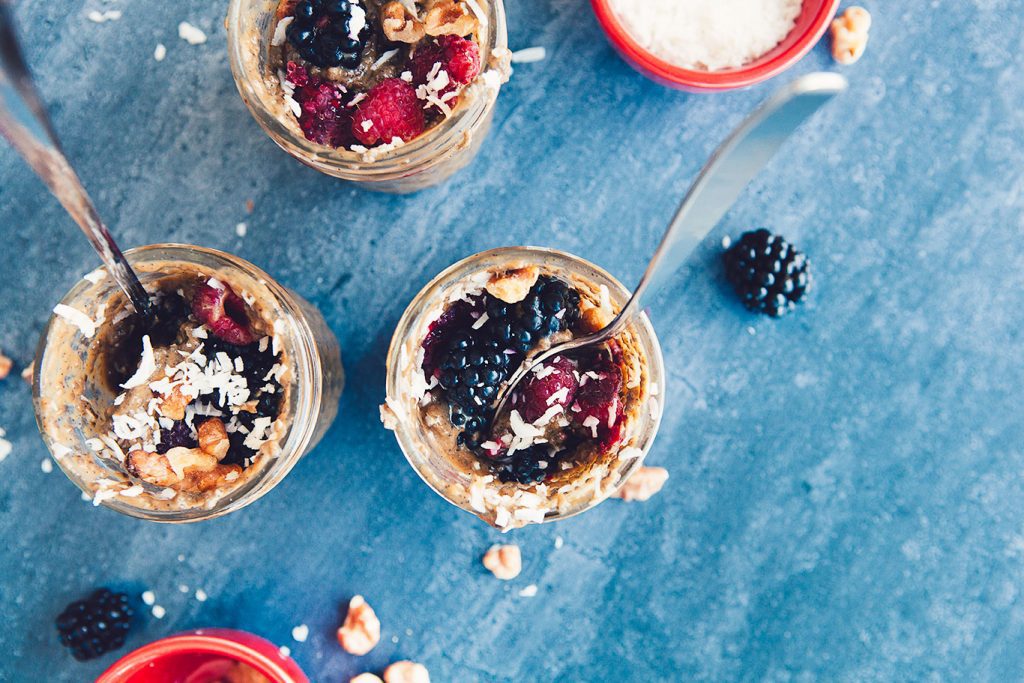 Pumpkin Blueberry Chia Seed Puddings