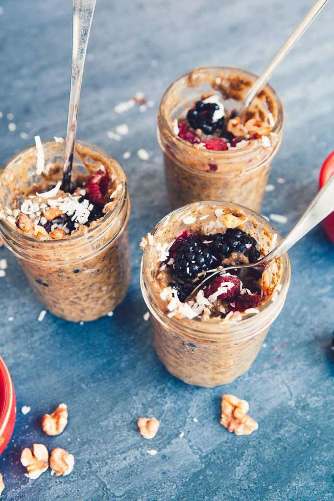 Pumpkin Blueberry Chia Seed Puddings