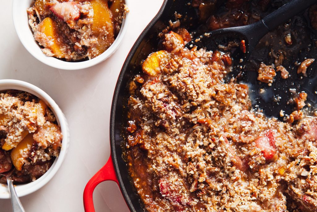 Paleo Vanilla Peach Cobbler