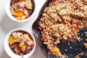 Paleo Vanilla Peach Cobbler