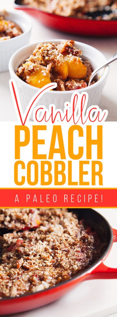 Paleo Vanilla Peach Cobbler