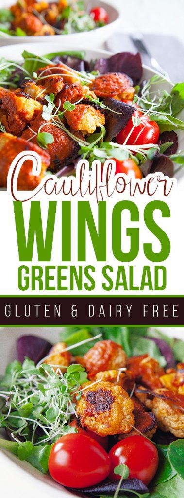 Cauliflower Wings Greens Salad