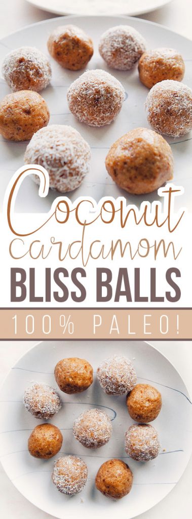 Coconut Cardamom Bliss Balls