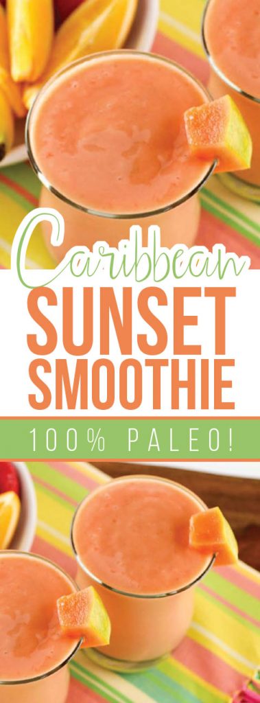 Paleo Caribbean Sunset Smoothie Recipe