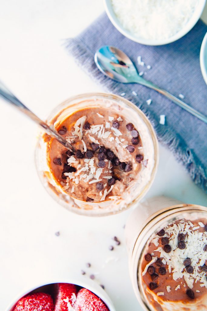 Overnight Oats with Chocolate & Blackberry Collagen