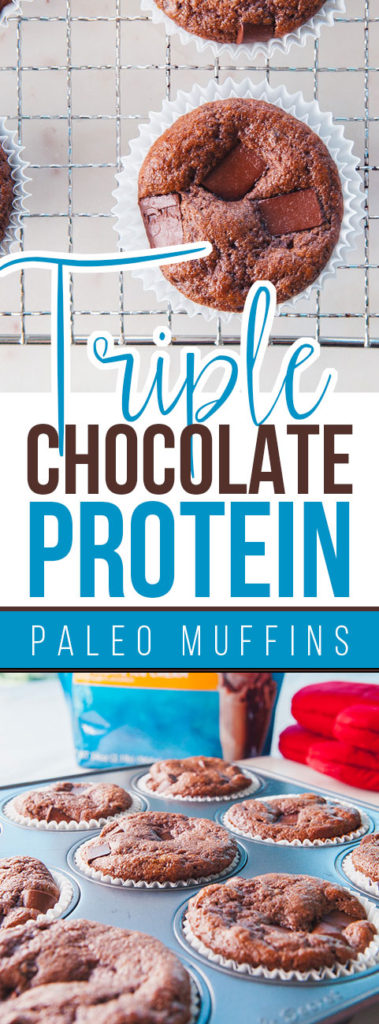 Triple Chocolate Paleo Protein Muffins