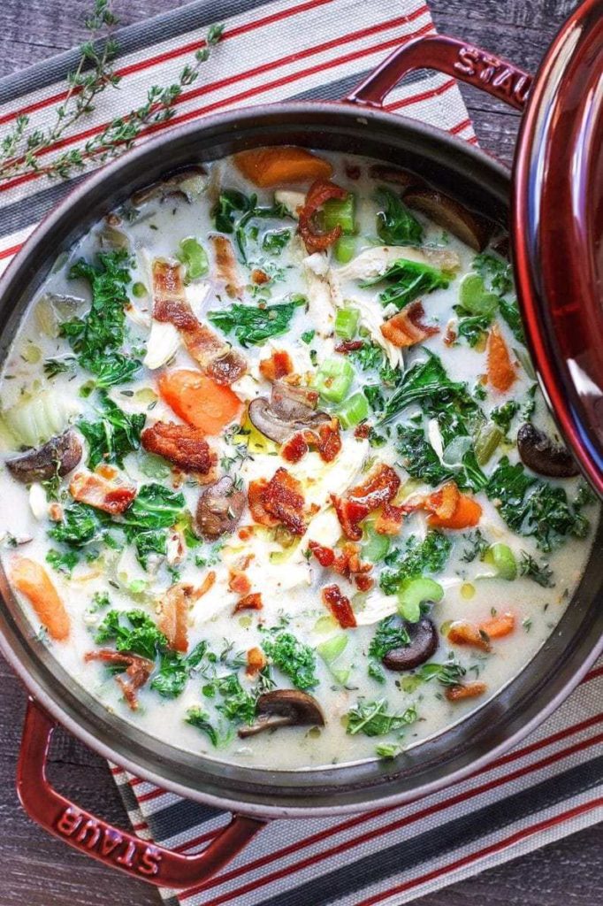 Creamy Chicken Kale Soup