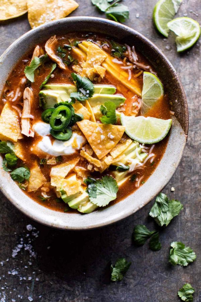 Crockpot Spicy Chicken Tortilla Soup