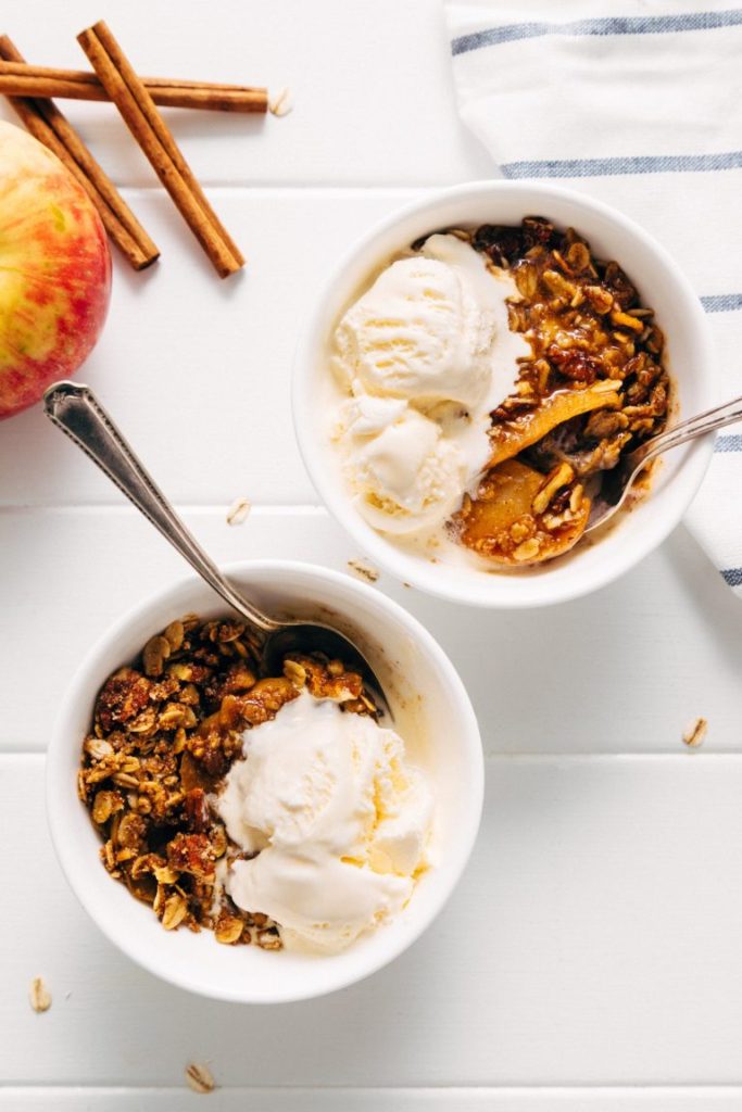 Healthified Apple Crisp (1-Bowl!)