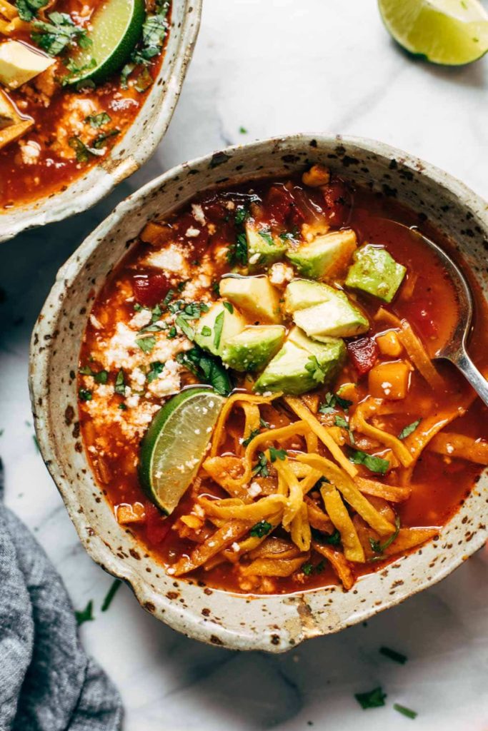 Instant Pot Sweet Potato Tortilla Soup