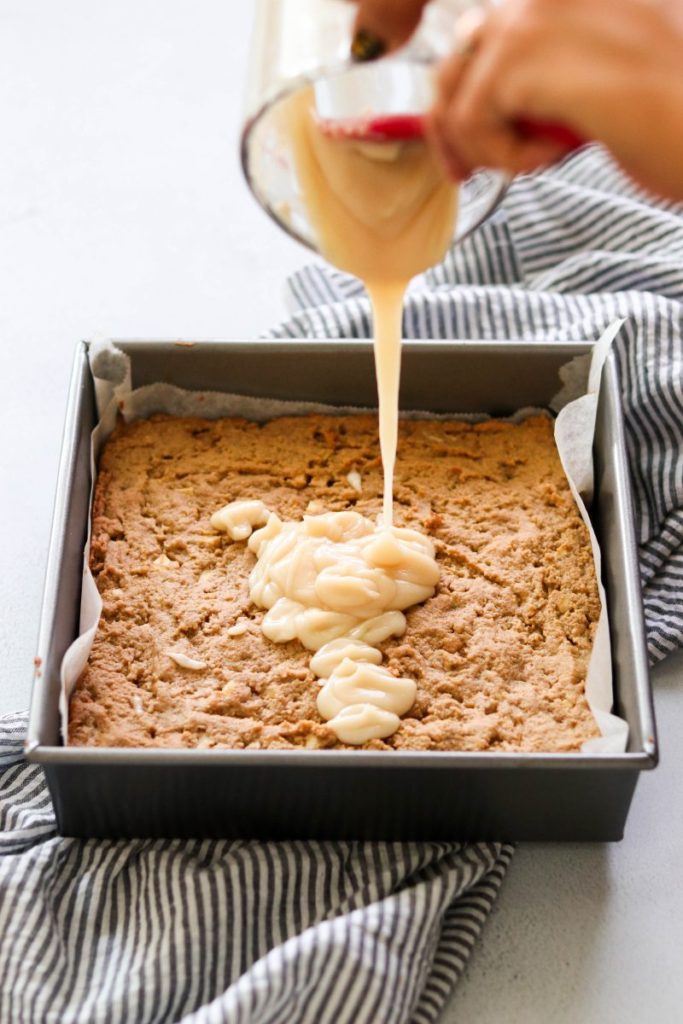 Paleo Apple Blondies With Maple Coconut Glaze