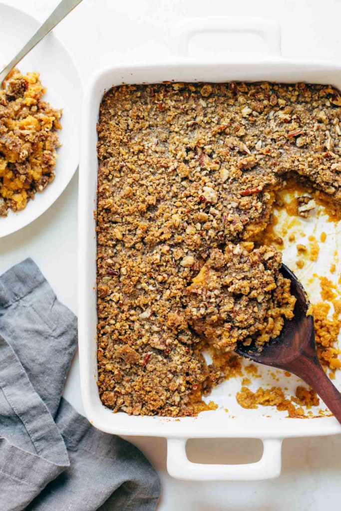 Sweet Potato Casserole with Brown Sugar Topping