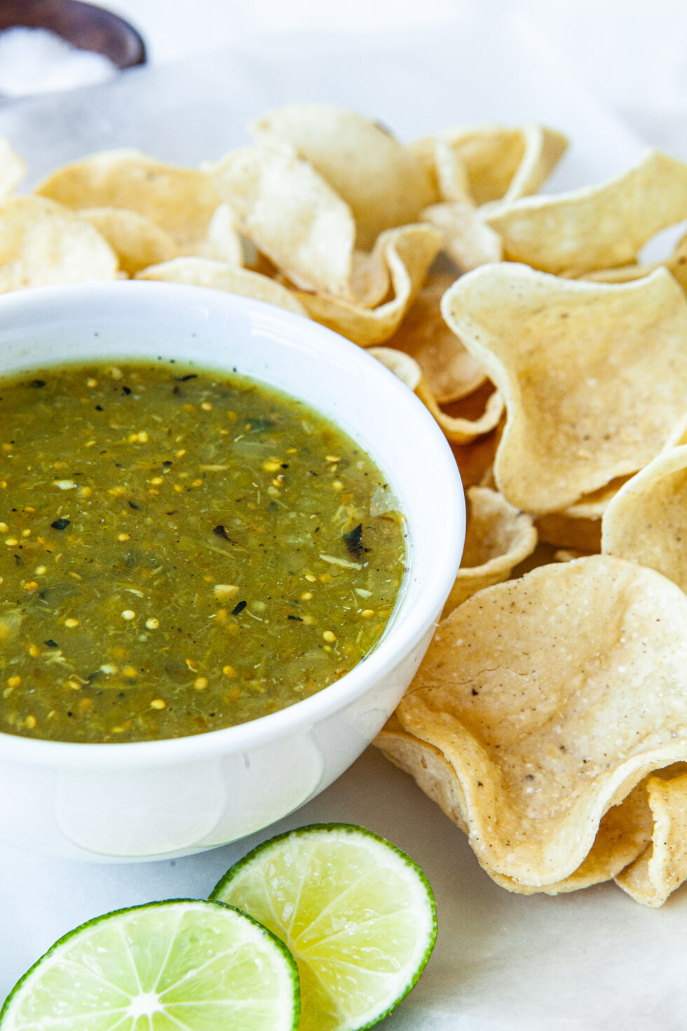 Roasted Tomatillo Salsa - the perfect add-on to your favorite Mexican dish!