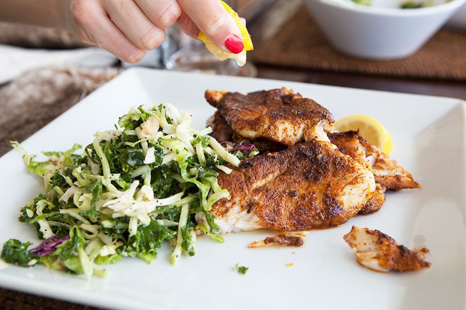 Blackened Tilapia with Paleo Cole Slaw