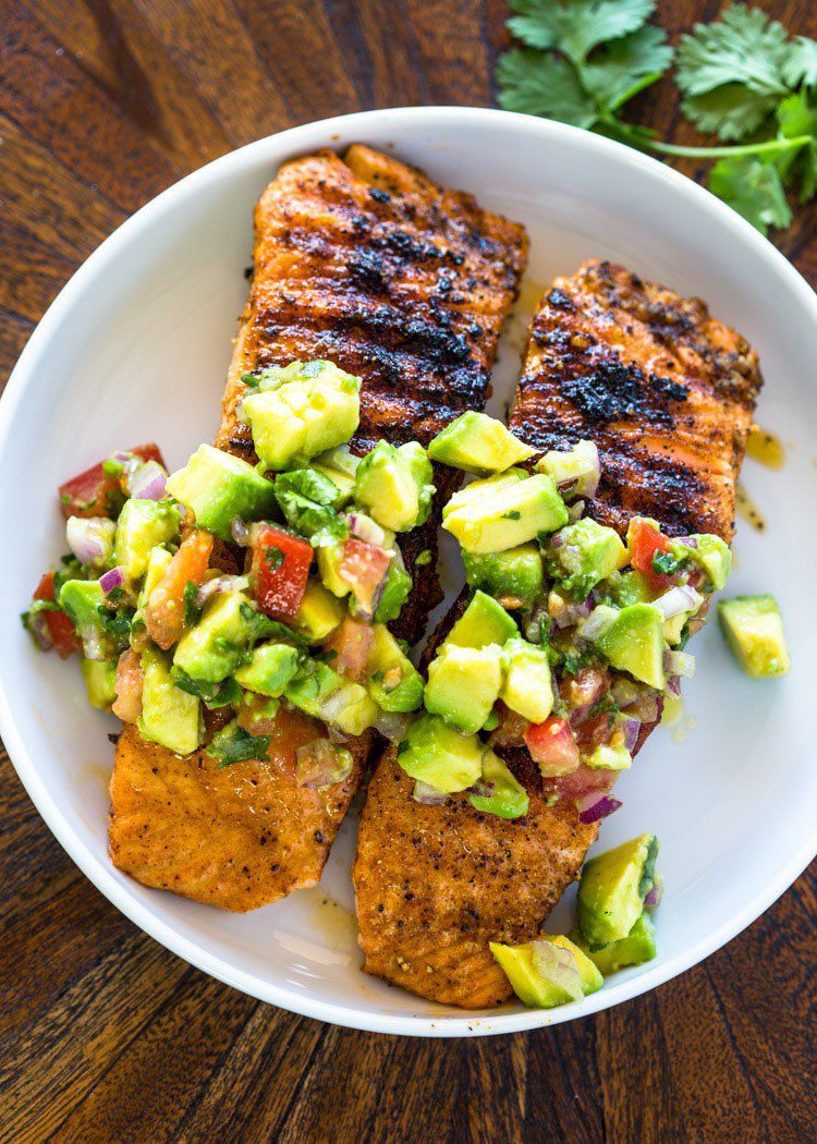 Salmon with Avocado Salsa