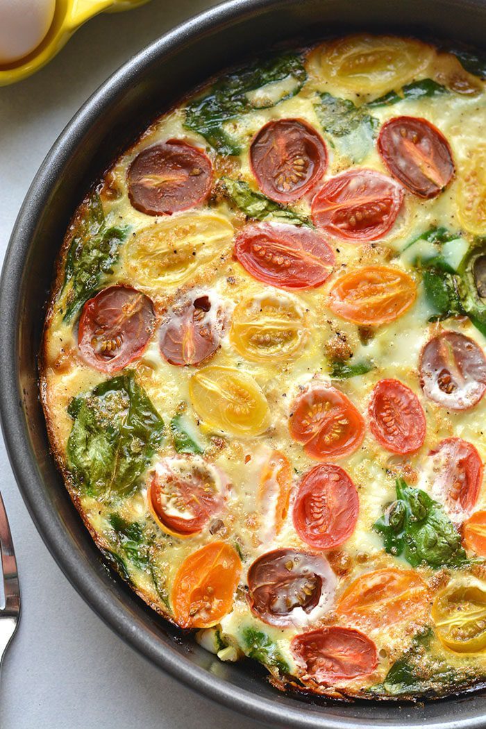 Tomato Spinach Egg White Frittata