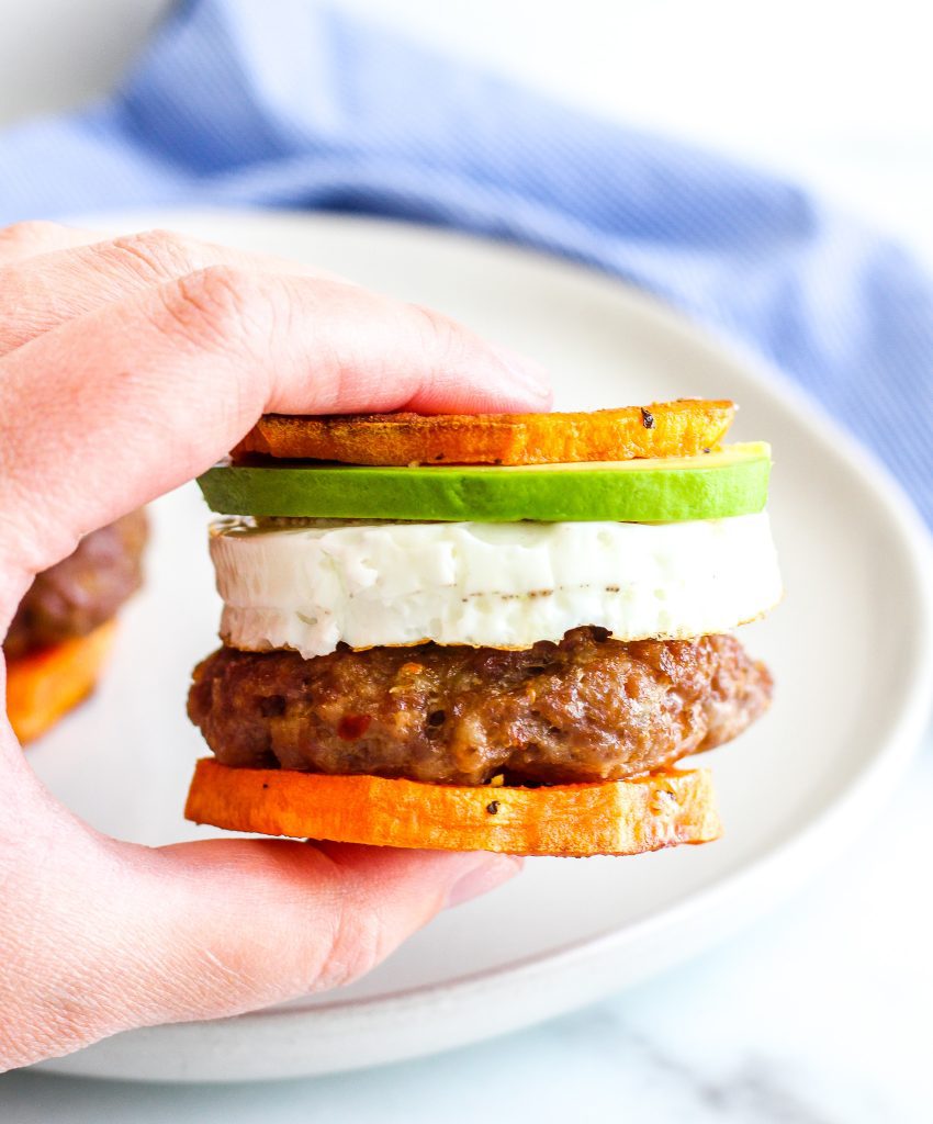 Whole30 Sausage Egg Breakfast Sandwiches