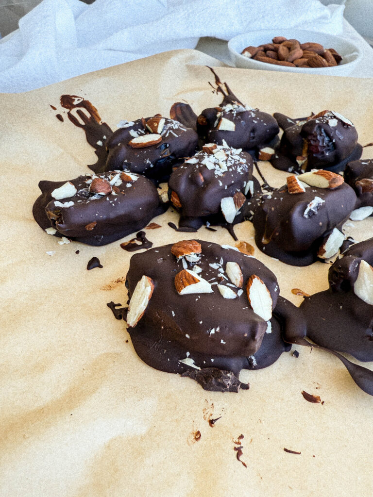 Chocolate Covered Almond Butter Stuffed Dates