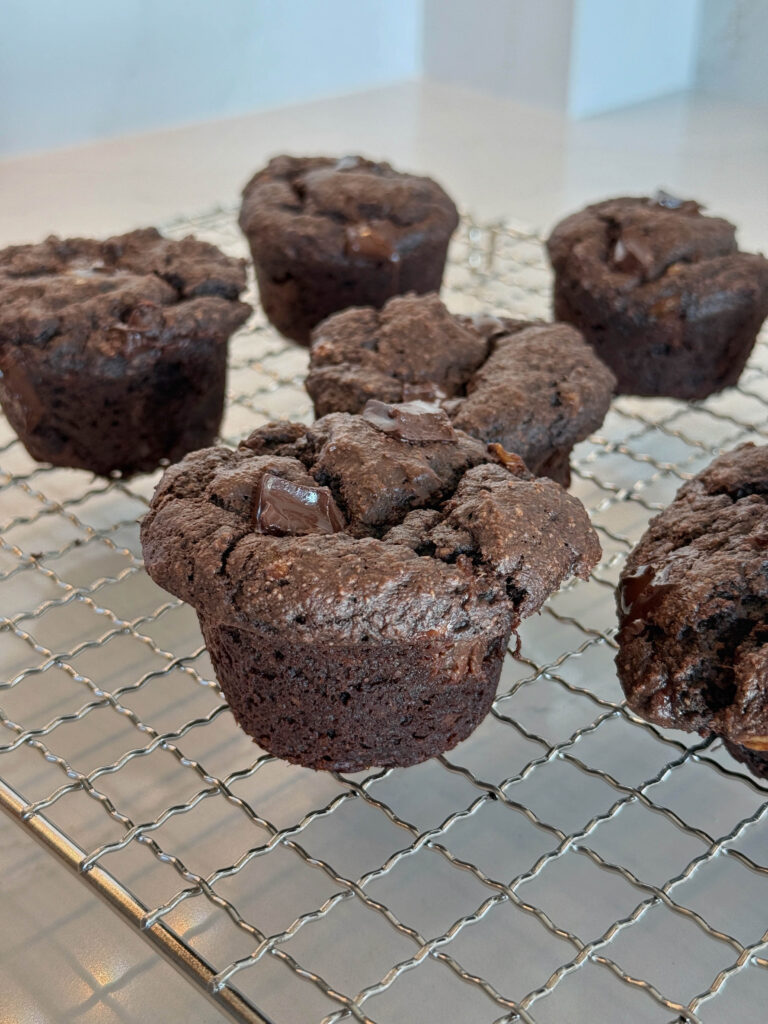 Tahini Banana Chocolate Chip Muffins