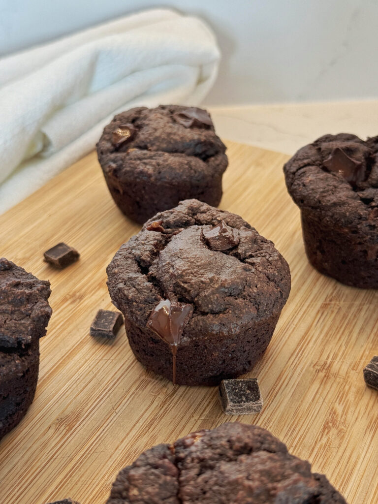 Tahini Banana Chocolate Chip Muffins