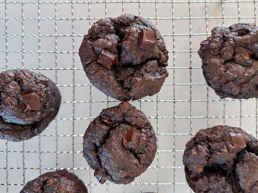 Tahini Banana Chocolate Chip Muffins