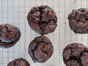 Tahini Banana Chocolate Chip Muffins